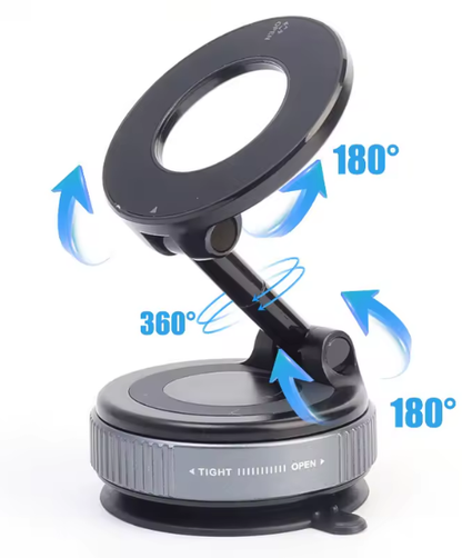 Çift Taraflı Vakum Manyetik Telefon Tutucu – Katlanabilir Mutfak, Araç ve Masa Kullanımı için