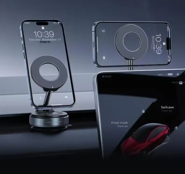 Çift Taraflı Vakum Manyetik Telefon Tutucu – Katlanabilir Mutfak, Araç ve Masa Kullanımı için