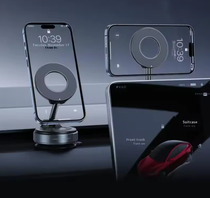 Çift Taraflı Vakum Manyetik Telefon Tutucu – Katlanabilir Mutfak, Araç ve Masa Kullanımı için